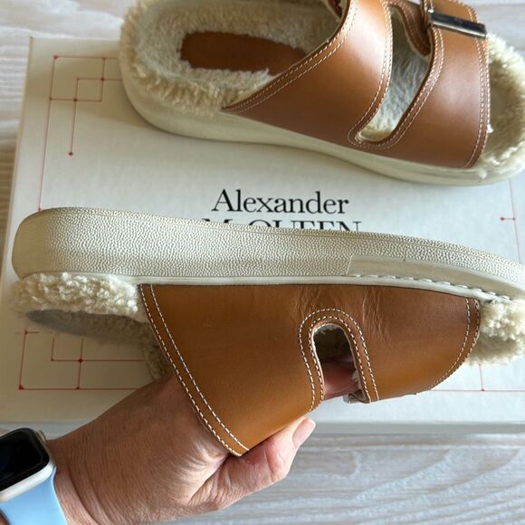 Alexander McQueen Shearling Lined Hybrid Sandal size 37 - Picture 9 of 12